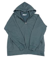 Tmavošedá mikina s nápisem a kapucí Zara