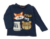 Tmavomodré triko s lišákem Dopodopo