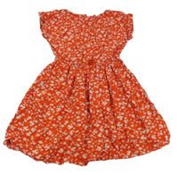 Červené květované šaty H&M