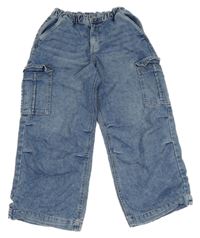 Modré wide leg rifle s kapsami Chapter young