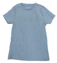 Světlemodré žebrované tričko s nápisem George