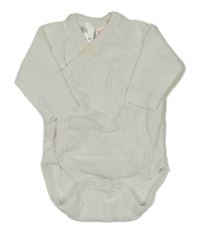 Bílé žebrované zavinovací body Zara