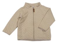 Béžová prošívaná propínací mikina H&M