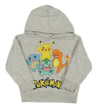 Šedá mikina s potiskem a kapucí - Pokémon H&M
