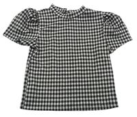 Černo-bílé kostkované tričko Matalan