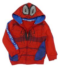 Červeno-modrá propínací mikina s kapucí - Spider-man zn. Primark