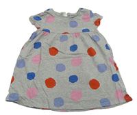 Šedé melírované šaty s puntíky Mothercare
