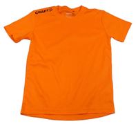 Neonově oranžové funkční sportovní tričko Craft