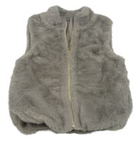 Šedá kožešinová zateplená vesta St. Bernard