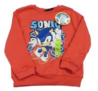 Nové - Červená mikina se Sonicem PRIMARK