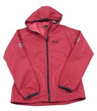 Malinová softshellová bunda s kapucí Jack Wolfskin
