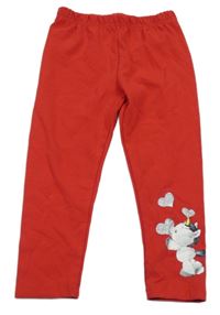 Červené legíny s jednorožcem 