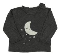 Šedý svetr s měsícem H&M