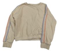 Béžová crop mikina s proužky M&S