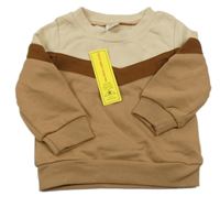 Nové - Béžovo-smetanovo-hnědá mikina Shein