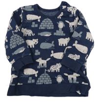 Tmavomodrá mikina se zvířátky George 