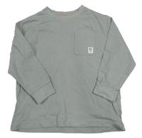 Šedé triko s kapsou a lebkou John Lewis