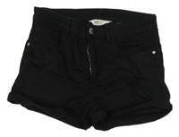 Černé riflové kraťasy H&M