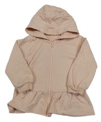 Světlerůžová propínací mikina s kapucí Matalan