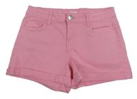 Světlerůžové riflové kraťasy C&A