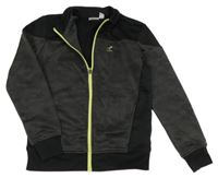 Šedo-černá propínací sportovní mikina s logem Energetics