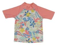 Růžovo-bílé květované UV tričko Kuniboo 