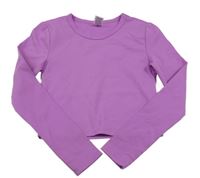 Lila crop triko 
