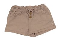 Starorůžové krepové plátěné kraťasy Obaibi