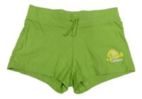 Limetkové teplákové kraťasy s nápisem NKD 