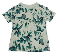 Smetanové tričko s listy H&M