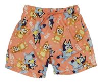 Broskvové plážové kraťasy s Bluey Primark