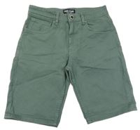 Khaki riflové kraťasy Cars Jeans