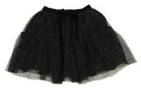 Černá třpytivá tylová sukně H&M