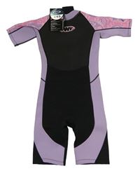 Černo-světlefialovo-růžový neopren s batikováním TWF
