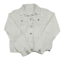 Bílá riflová crop bunda Next