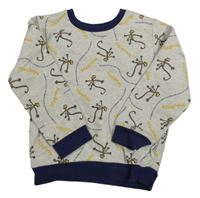 Světlebéžová mikina s opicemi M&S