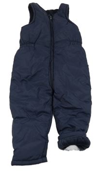 Tmavomodré šusťákové zimní oteplovačky Mothercare