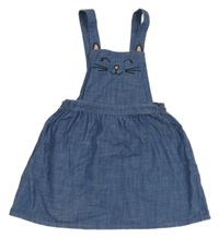 Modrá riflová laclová sukně s kočičkou H&M