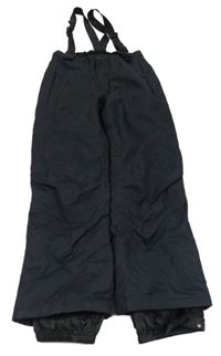 Černé šusťákové funkční zimní oteplovačky s odepínacími kšandami crivit