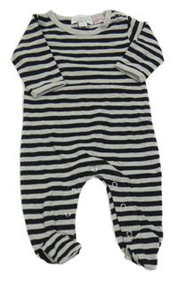 Šedo-černý pruhovaný overal gingerlilly