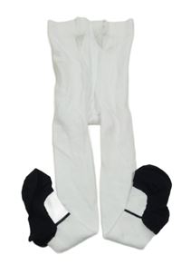 Bílo-černé punčocháče