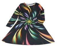 Černo-barevné vzorované šaty