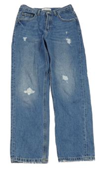 Modré mom fit rifle s prošoupáním ZARA