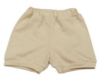 Světlebéžové žebrované kraťasy