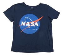 Tmavomodré tričko s potiskem - NASA sinsay