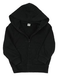 Černá propínací mikina s kapucí Tu