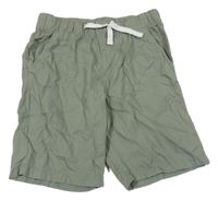Khaki plátěné kraťasy H&M