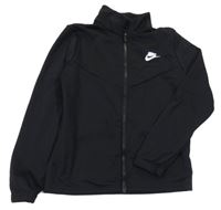 Černá thermo propínací mikina s logem Nike