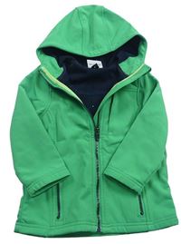 Zelená softshellová bunda s kapucí Topolino