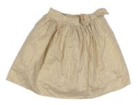 Zlato-bilá pruhovaná sukně s mašlí Mothercare